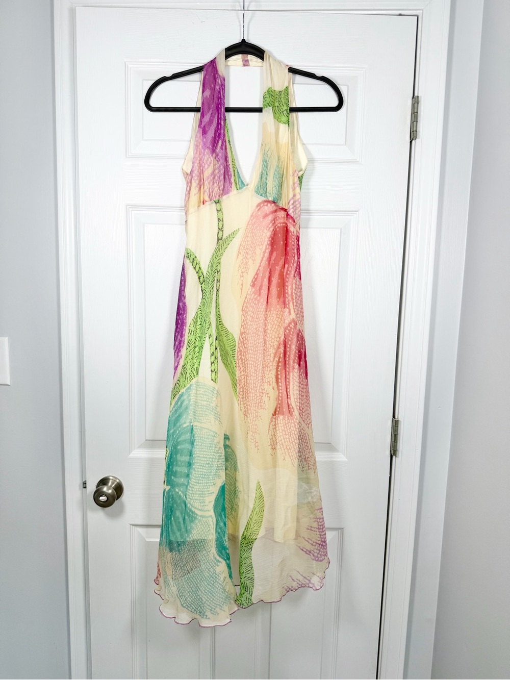 Diane von Furstenberg Size 4 • Y2K Style Silk Midi Dress Gown Designer.